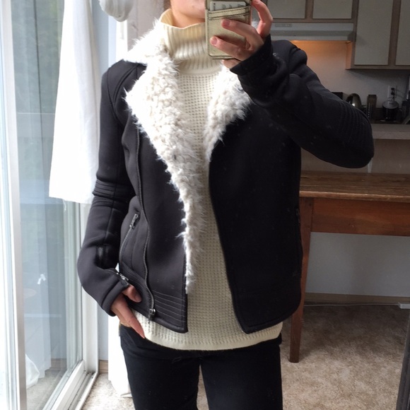 Nordstrom Jackets & Blazers - Kiind Of Vegan Shearling Moto Scuba Jacket